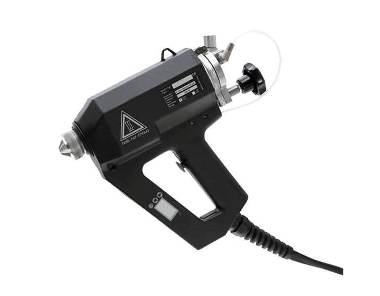 Tank glue guns with compressed air